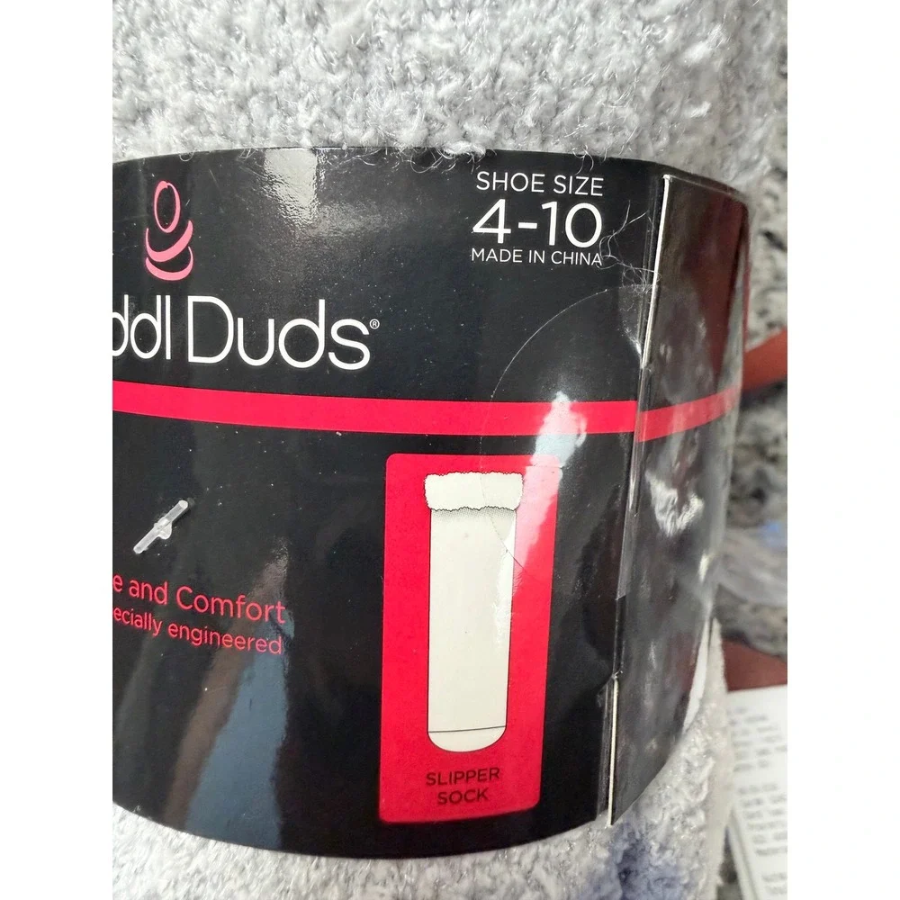 Cuddl Duds Unicorn Slipper Socks Critter 2-Pack Sherpa Lined Pom Poms Size 4-10